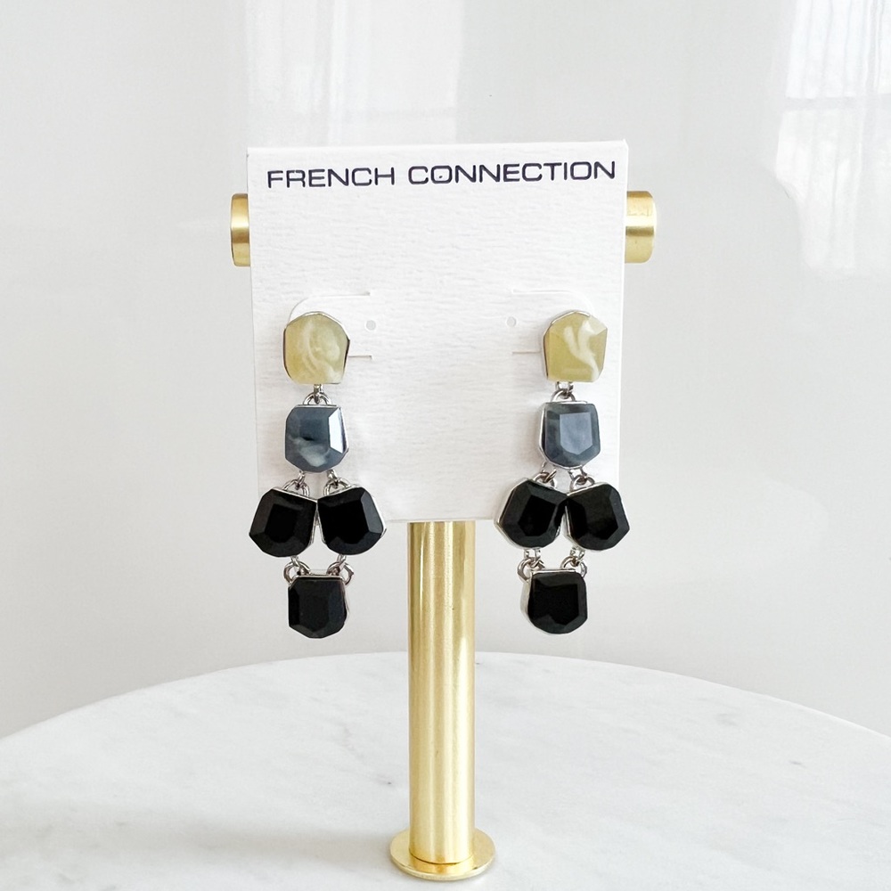 NWT French Connection Dangle Drop Stone Earrings